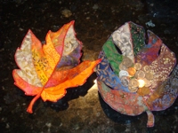 craftster Fabric Leaf Bowls